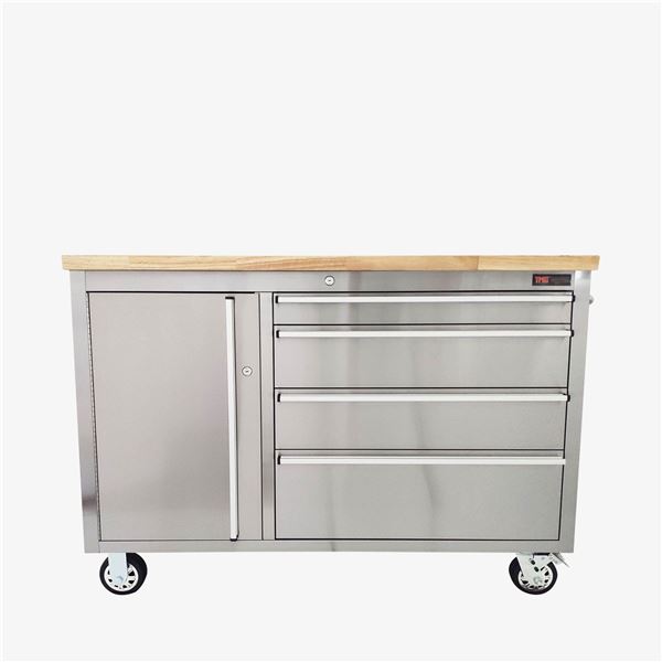 NEW 48" STAINLESS STEEL ROLLING WORKBENCH