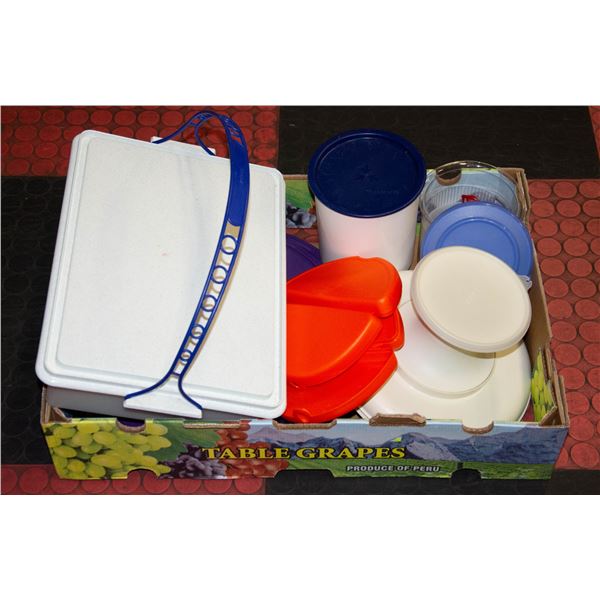 FLAT OF TUPPERWARE PRODUCTS