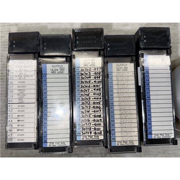 Lot of (5) GE Fanuc #IC693MDL741E Output Modules