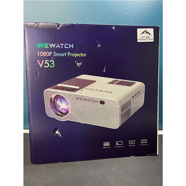 Lot of 1 WeWatch V53 Smart LED Video Projector - HD 1080P - 230" Large Projection & 5G Wifi