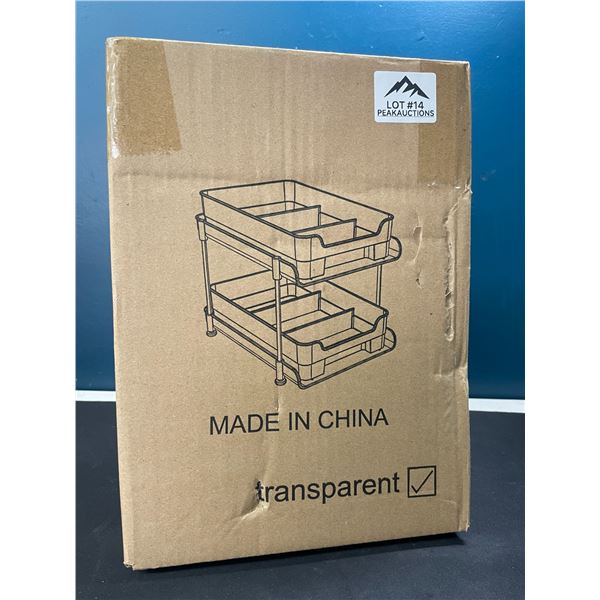 Lot of 1 2-Tier Plastic Storage Organizer for Kitchen/Under Sink