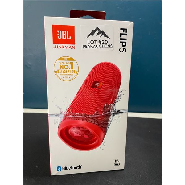 Lot of 1 JBL Flip 5 Bluetooth Waterproof Portable Speaker - BRAND NEW SEALED!
