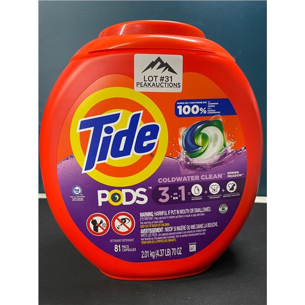 Lot of 1 Tide Laundry Pods - Coldwater Clean - 2.01kg - 81 pods