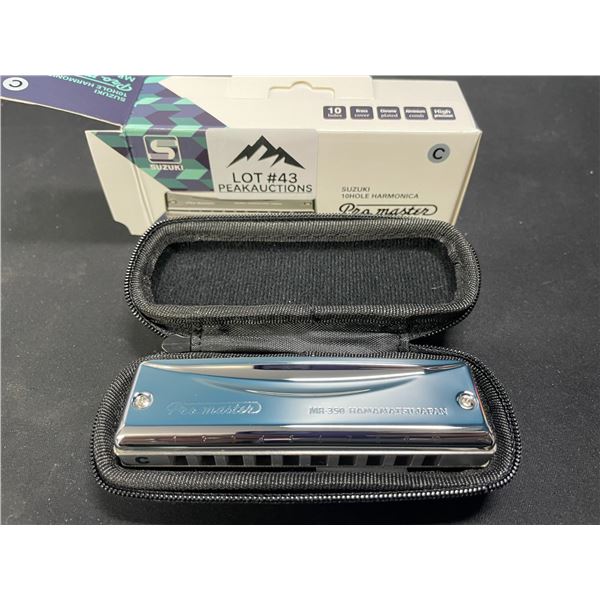 Lot of 1 Suzuki Pro Master MR-350 Harmonica - Brand New!
