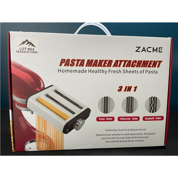 Lot of 1 Zacme Pasta Maker Attachment - Brand New Sealed!