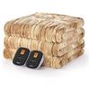 Image 4 : Lot of 1 Woomer LARGE SIZE Electric Heated Plush Blanket - 100 x 90 inch - Beige - BRAND NEW!
