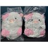 Image 2 : Lot of 2 Pink Cow "Squishmallow" Inspired Plushies - 9inch