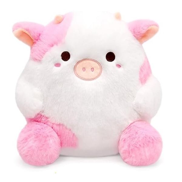 Lot of 2 Pink Cow "Squishmallow" Inspired Plushies - 9inch