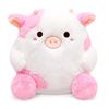 Image 1 : Lot of 2 Pink Cow "Squishmallow" Inspired Plushies - 9inch