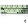Image 1 : Lot of 1 Boyi 68 Keys NKRO Bluetooth Mechanical Gaming Keyboard - Matcha Green