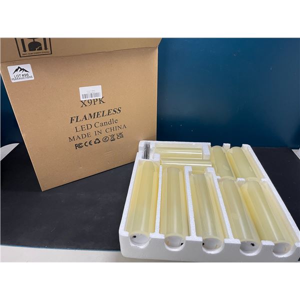 Lot of LED Flameless Candles w/ Remote Control - 9 PCS - Assorted Sizes