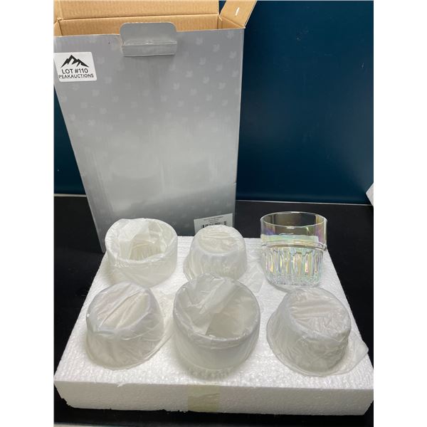 Lot of 6 Multi-Colour Iridescent Drinking Glasses