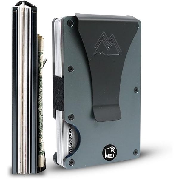 Lot of 3 Mountain Voyage Minimalist Mens Wallets - Matte Grey Colour