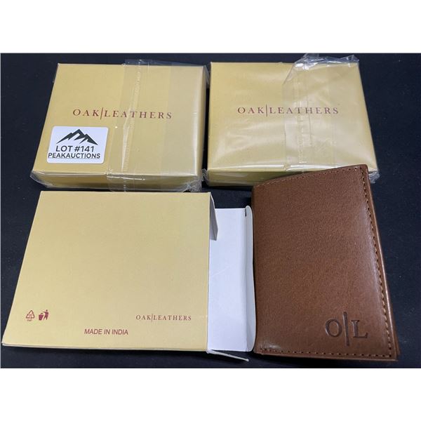 Lot of 3 Oak Leather Men's Wallets