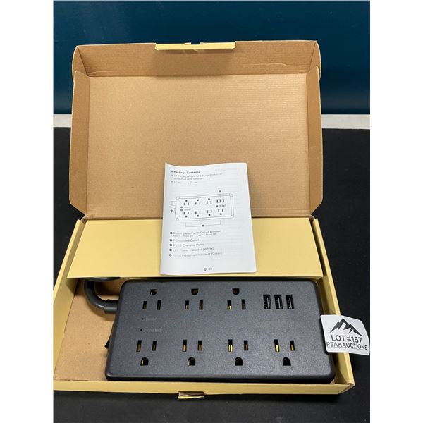 Lot of 1 Trond Prime Power Bar/Surge Protector w/ Multiple Outlets & USB Ports