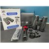 Image 1 : Lot of 1 Pair of 12x42 Powerful HD Binoculars w/ Tripod Stand & Case