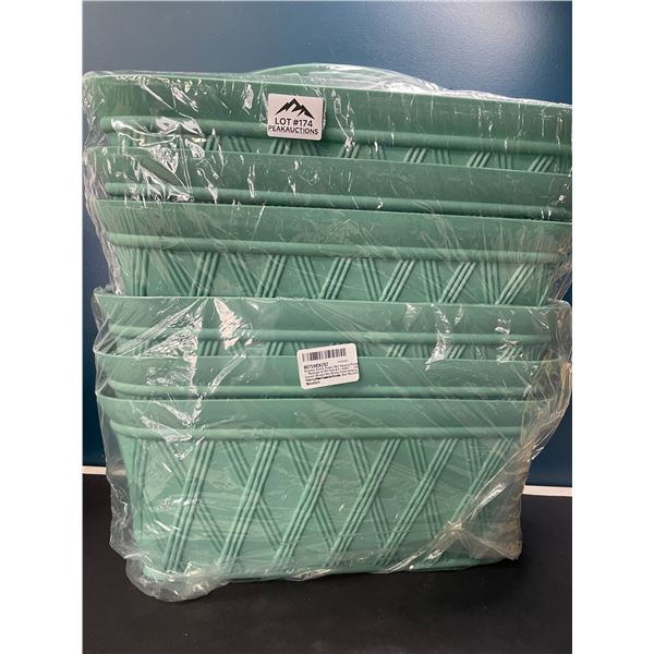 Lot of 2 Sets of Plastic Wall Hanging Planters - 3 Planters per set; Hang Plants on Windows/Fences