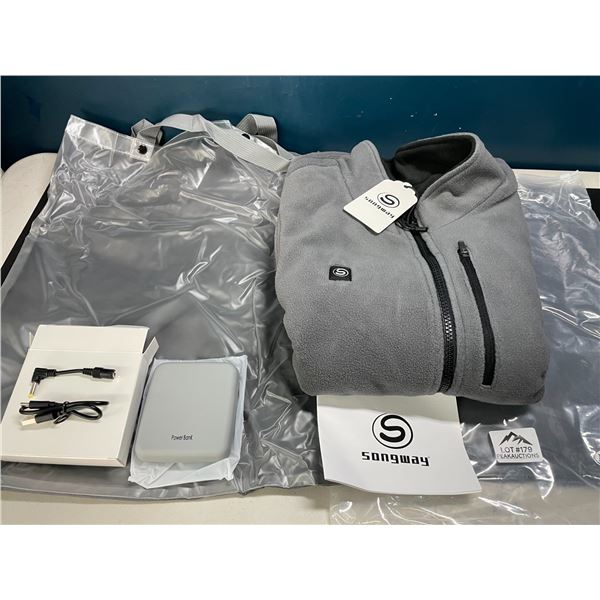 Lot of 1 Songway Heated Fleece Vest w/ Rechargeable Power Bank - Size Medium