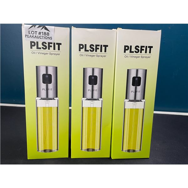 Lot of 3 Oil/Vinegar Sprayers for Cooking
