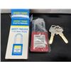Image 2 : Lot of 1 Box of 1 1/2" Safety Padlocks w/ Keys - 10 Pack