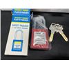 Image 2 : Lot of 1 Box of 1 1/2" Safety Padlocks w/ Keys - 10 Pack