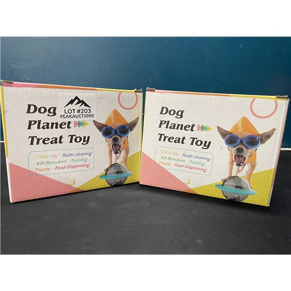 Lot of 2 Dog Planet Treat Toys