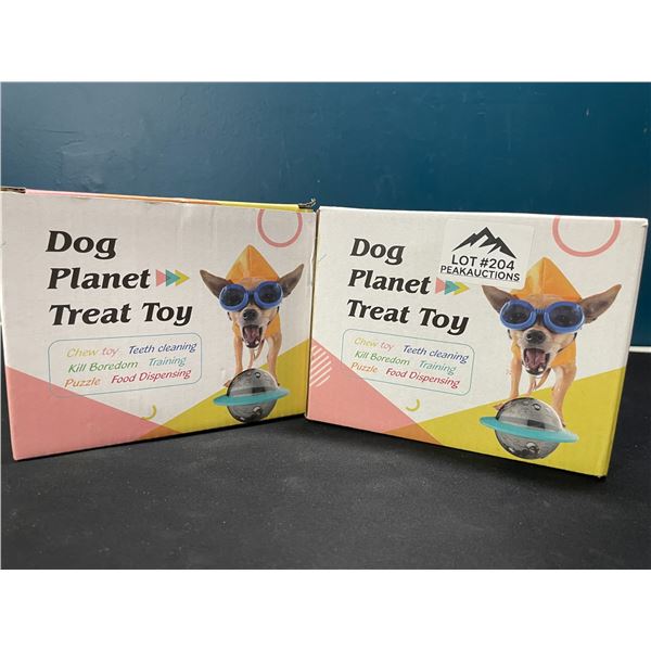 Lot of 2 Dog Planet Treat Toys