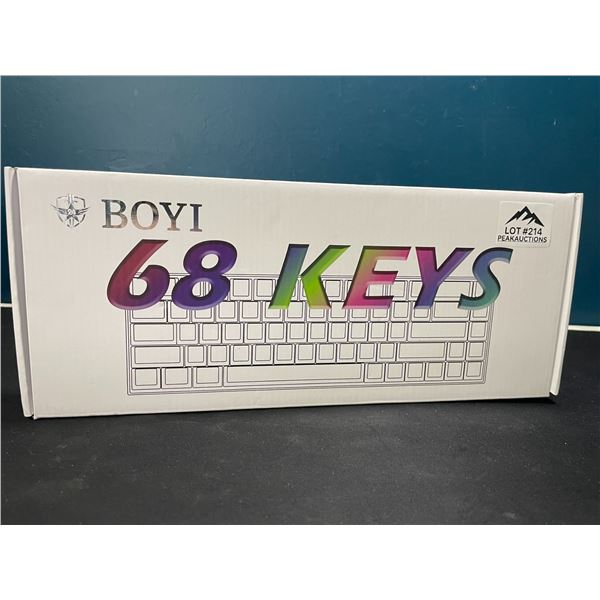 Lot of 1 Boyi 68 Keys NKRO Bluetooth Mechanical Gaming Keyboard - Matcha Green