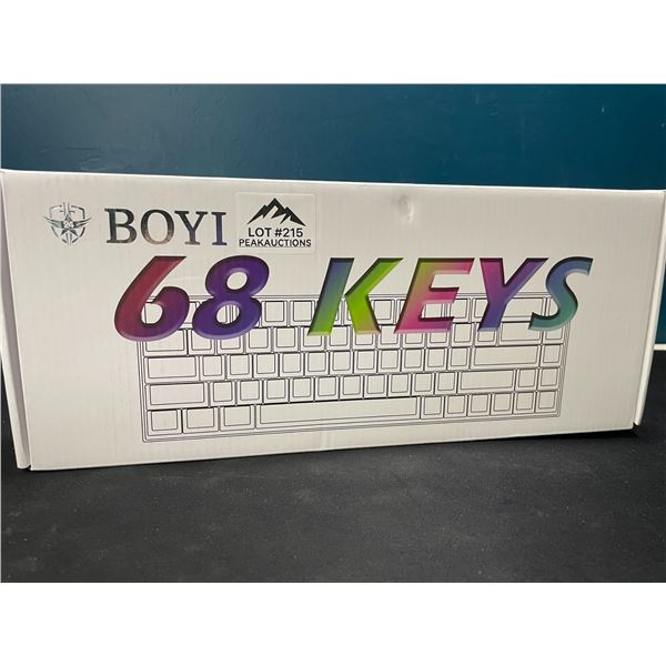 Lot of 1 Boyi 68 Keys NKRO Bluetooth Mechanical Gaming Keyboard - Matcha Green