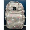 Image 1 : Lot of 1 Backbpack-Style Diaper Bag - Grey Unicorn Design