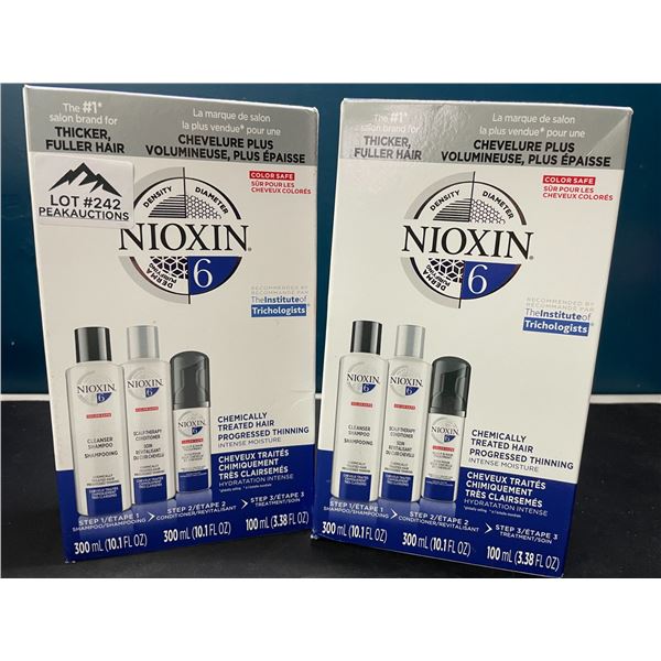 Lot of 2 Nioxin 3-Step Scalp & Hair Treatment Sets - Includes Shampoo, Conditioner & Scalp Treatment