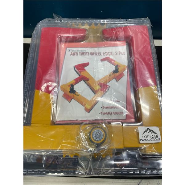 Lot of 1 Set of Anti-Theft Wheel Locks - 2 PCS