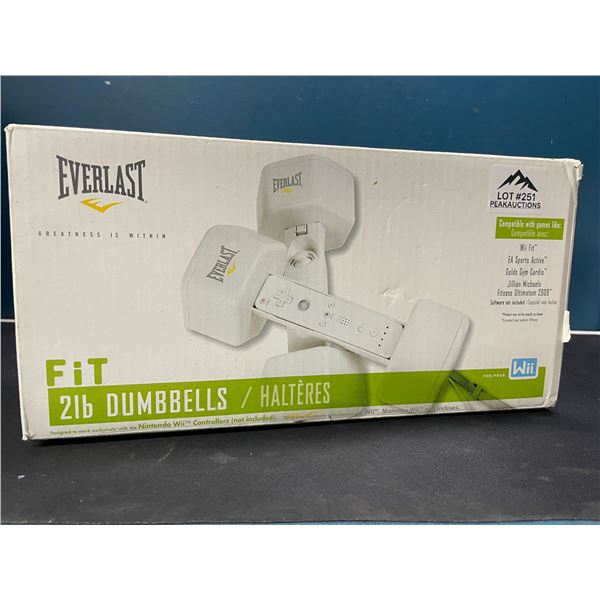 Lot of 1 Set of Everlast Wii Fit 2lbs Dumbbells