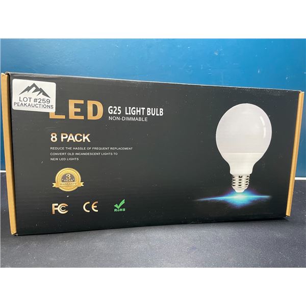 Lot of 1 Pack of LED G35 Light Bulbs - 8 pack