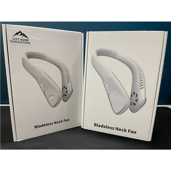 Lot of 2 Wearable Rechargeable Neck Cooling Fans