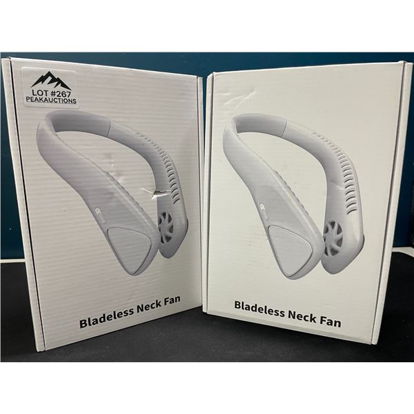 Lot of 2 Wearable Rechargeable Neck Cooling Fans