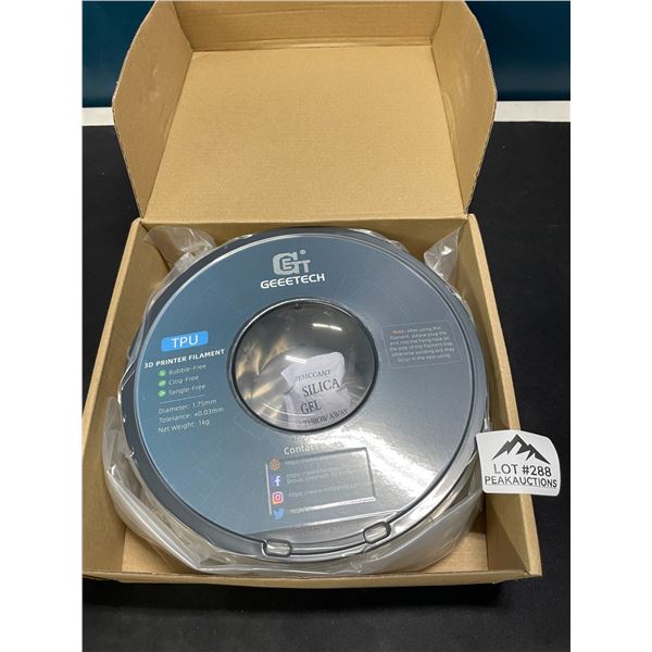 Lot of 1 Roll of 3D Printer TPU Filament - Transparent