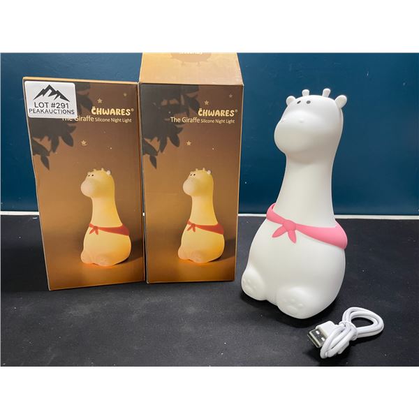 Lot of 2 Giraffe Silicone Night Lights