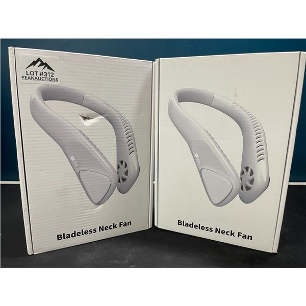 Lot of 2 Wearable Rechargeable Neck Cooling Fans