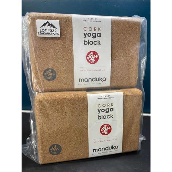 Lot of 2 Manduka Cork Yoga Blocks