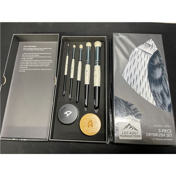 Lot of 2 Artify 5-Piece Drybrush Sets for Miniatures & Models