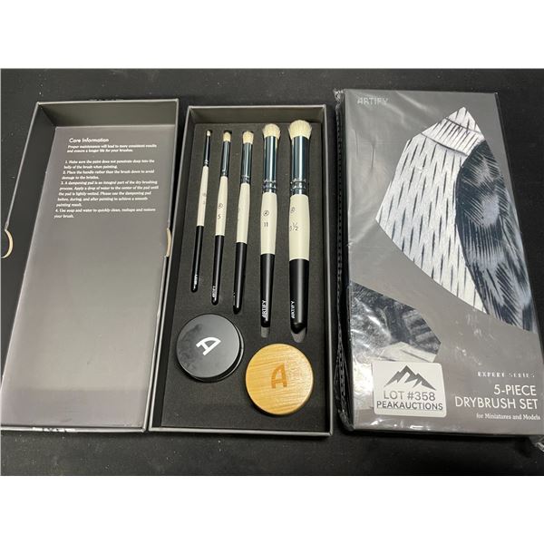 Lot of 2 Artify 5-Piece Drybrush Sets for Miniatures & Models