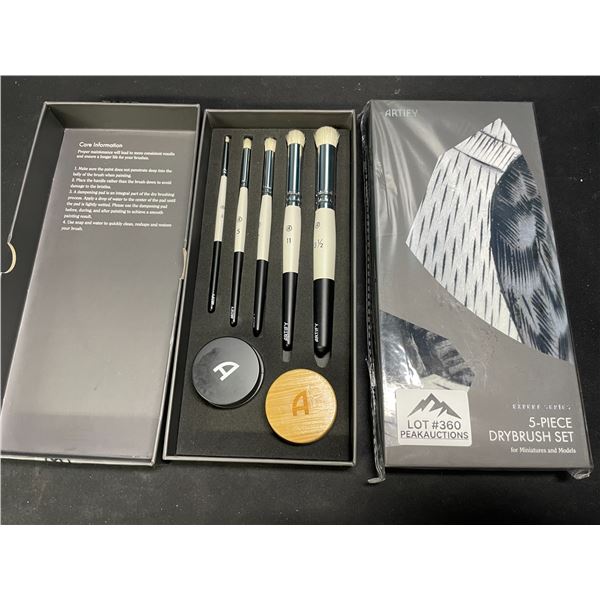 Lot of 2 Artify 5-Piece Drybrush Sets for Miniatures & Models