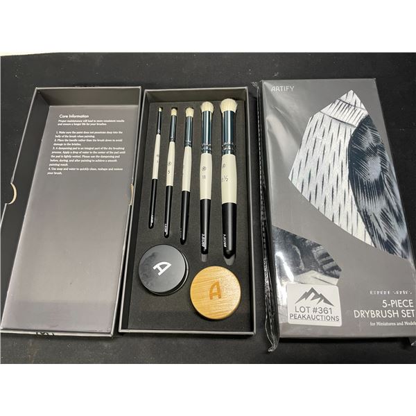 Lot of 2 Artify 5-Piece Drybrush Sets for Miniatures & Models