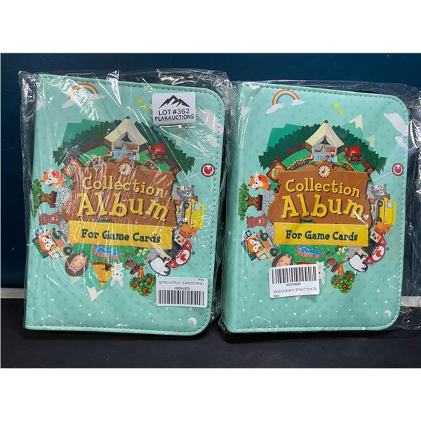 Lot of 2 Animal Crossing Inspired Leather Binders - For Storing Cards/Amiibo Cards!