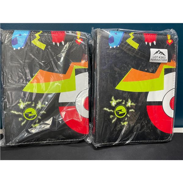 Lot of 2 Leather Pokemon Premium Card Binders