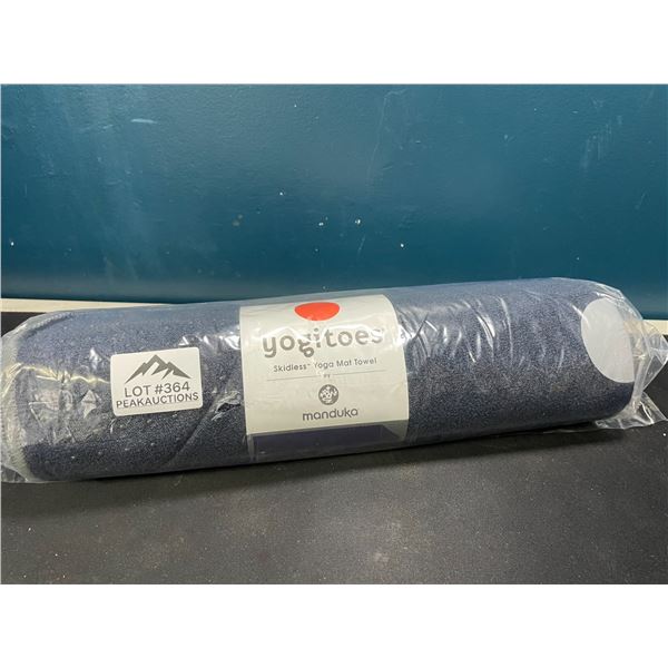 Lot of 1 Manduka Yogitoes Skidless Yoga Mat Towel - 24" x 71" - Midnight Blue
