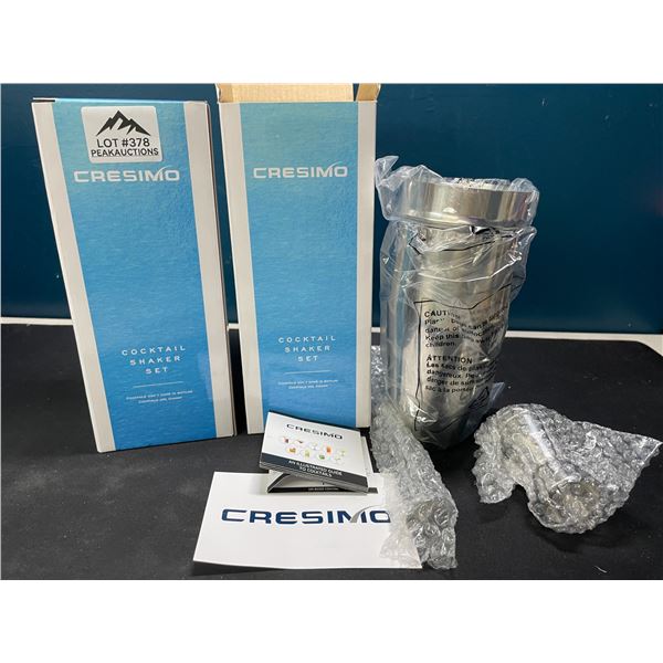Lot of 2 Cresimo Cocktail Shaker Sets
