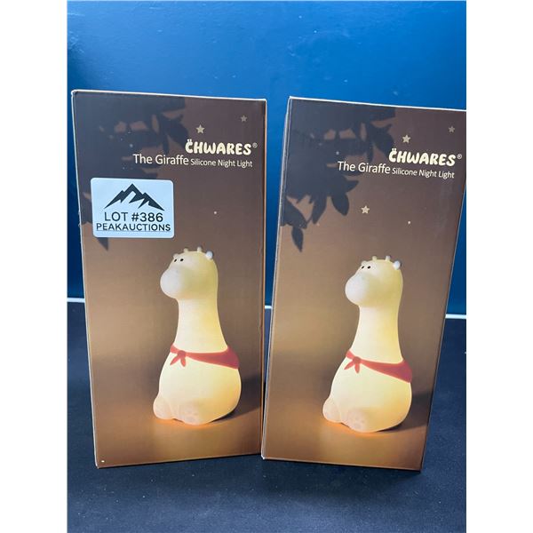Lot of 2 Giraffe Silicone Night Lights