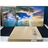 Image 1 : Lot of 2 Sets of 3-Canvas Art Pieces - Beach/Palm Tree Scene